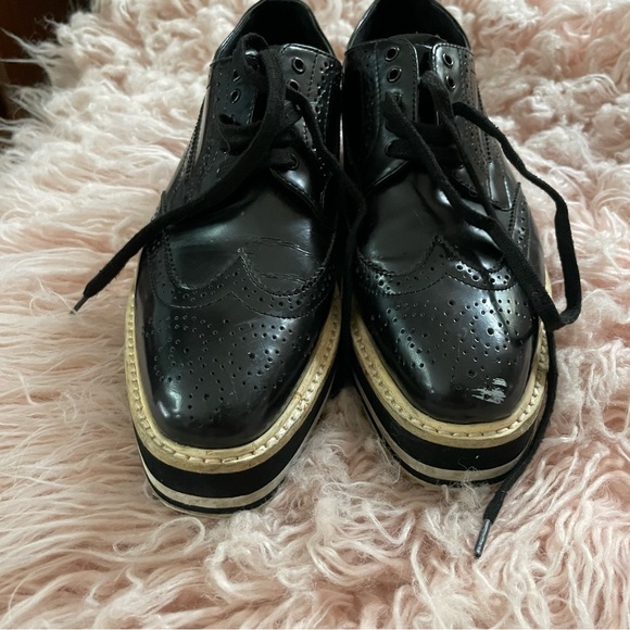 💯 PRADA Black Patent Leather Loafers Size 38 - Picture 4 of 14